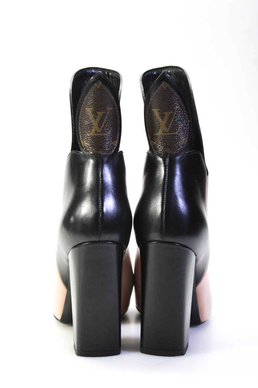 Louis Vuitton Womens Pokerface Monogram Color Block Ankle Boots Size 38.5 8.5 | eBay