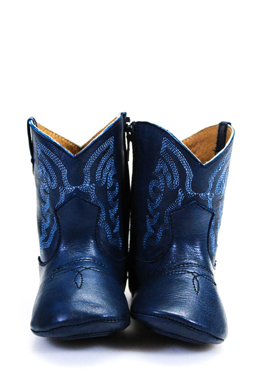 Nomandino Boys Leather Plano Cowboy Boots Blue Size 1 | eBay