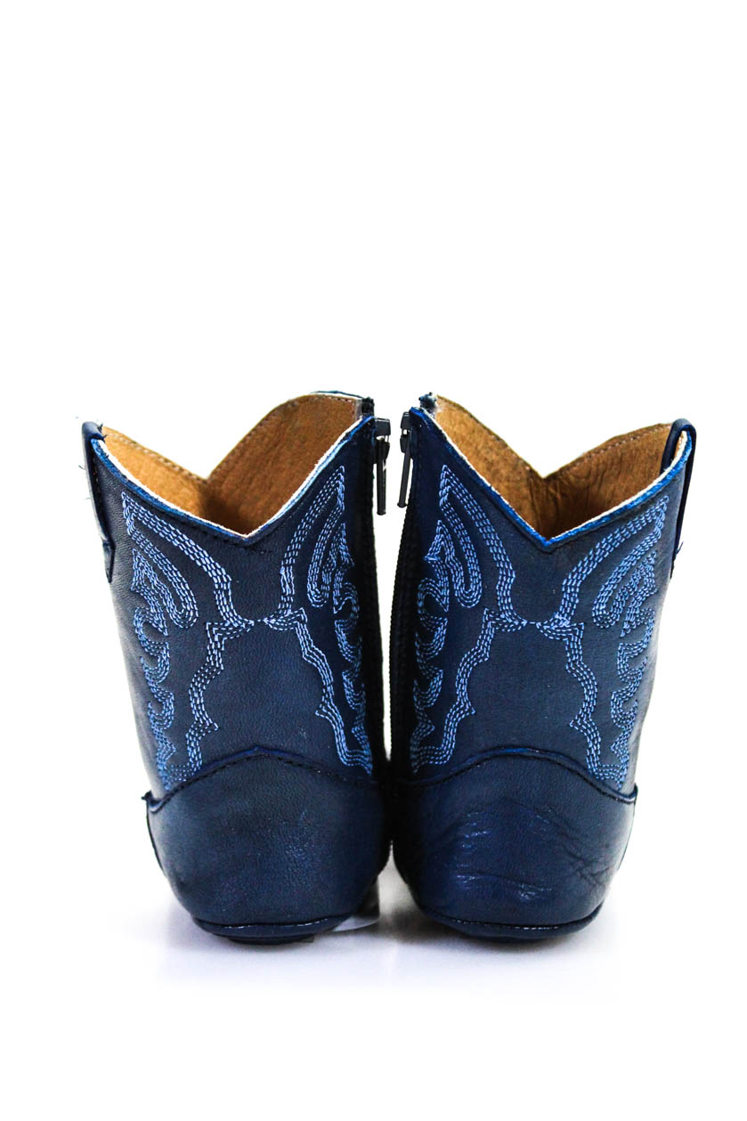 Nomandino Boys Leather Plano Cowboy Boots Blue Size 1 | eBay