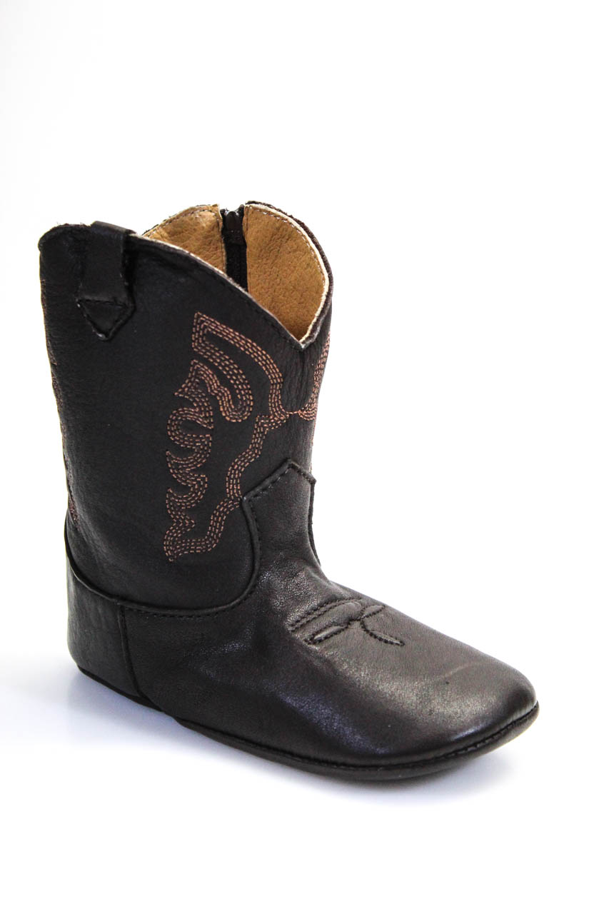 Nomandino Boys Leather Plano Cowboys Boots Chocolate Brown Size 5 | eBay