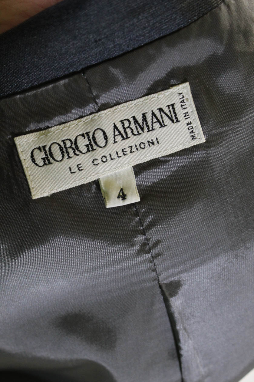 Giorgio Armani Le Collezioni Womens Long Sleeve Jacket Pants Suit Gray ...