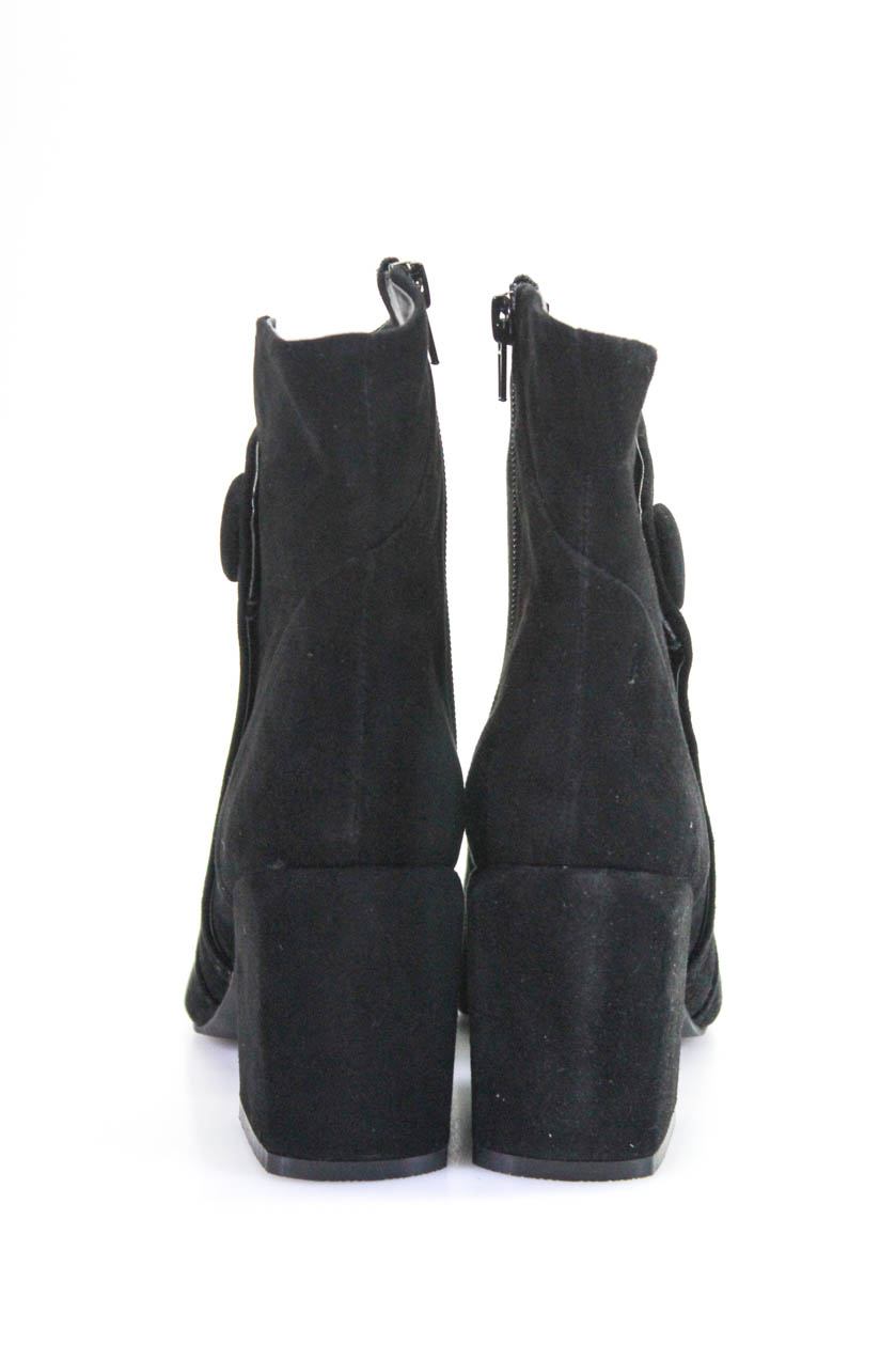 Golo Womens Suede Button Wallis Ankle Boots Black Size 6 | eBay
