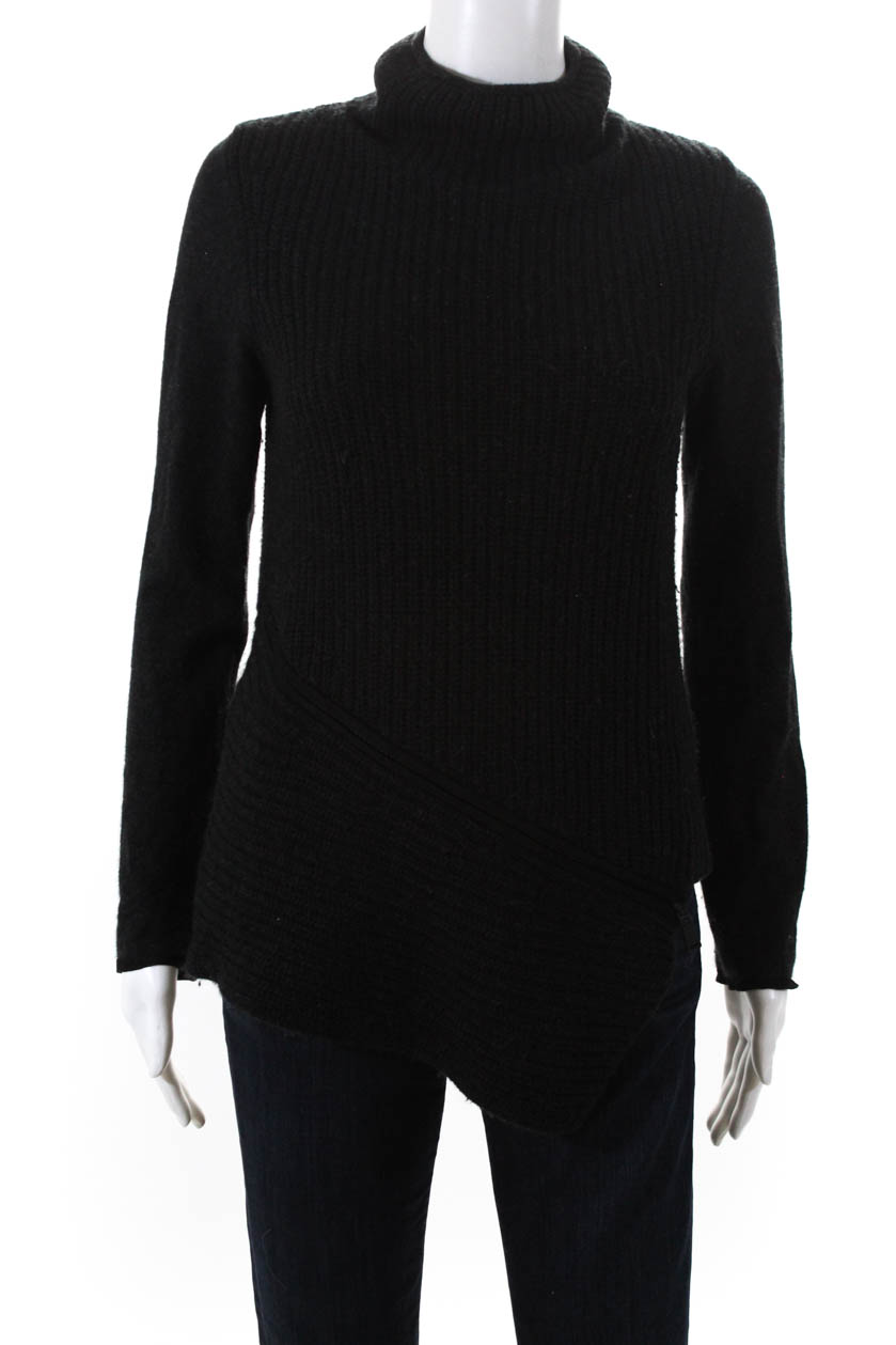 Elie Tahari Women's Medium Knit Turtleneck Sweater Wool Black Size ...