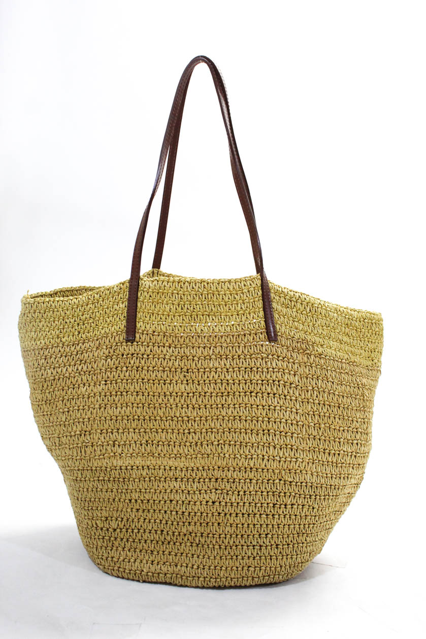 j crew woven bag