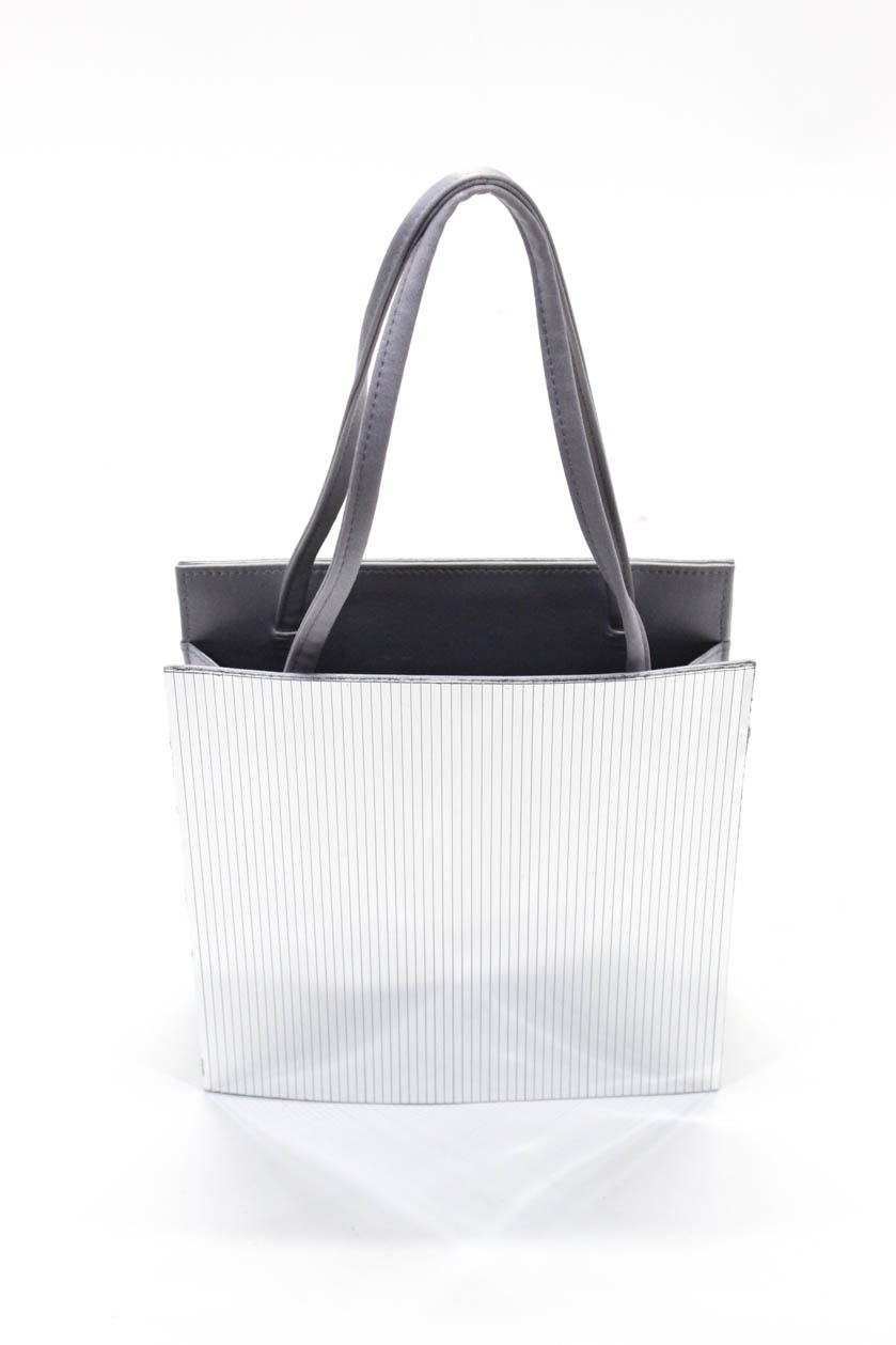 Saks Fifth Avenue Womens Satin Small Tote Shoulder Handbag Silver | eBay