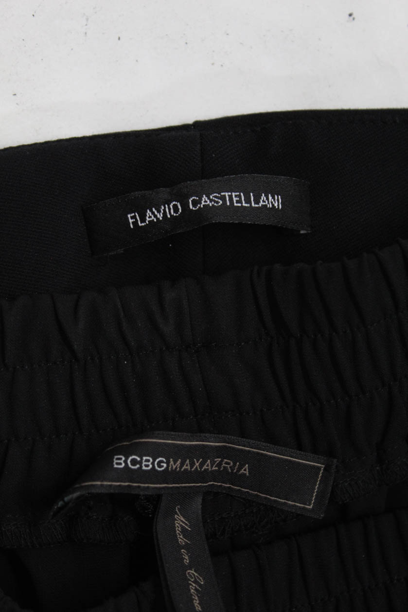 BCBGMAXAZRIA Flavio Castellani Womens Solid Print Pants
