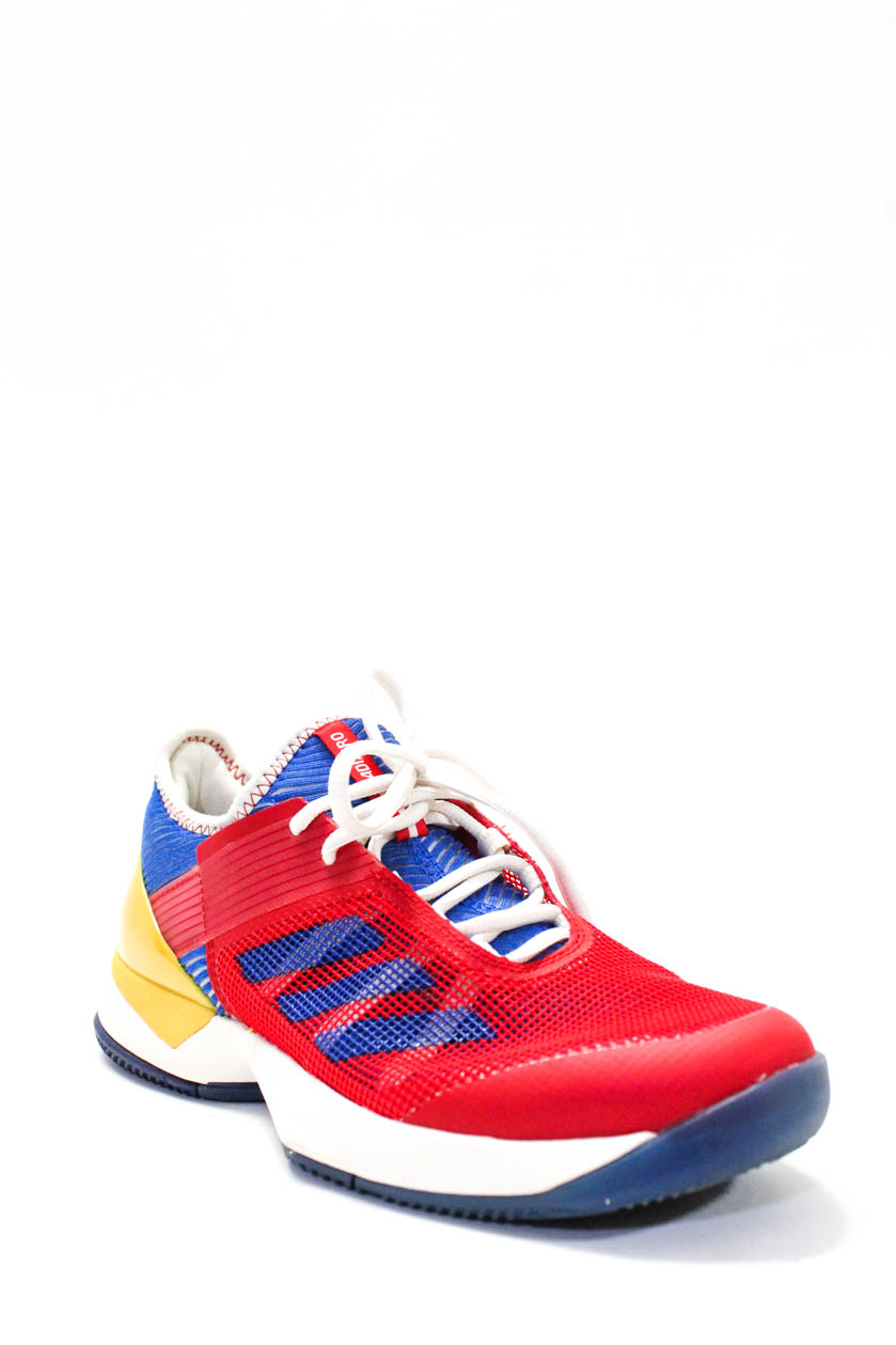 adidas jeans trainers blue and yellow