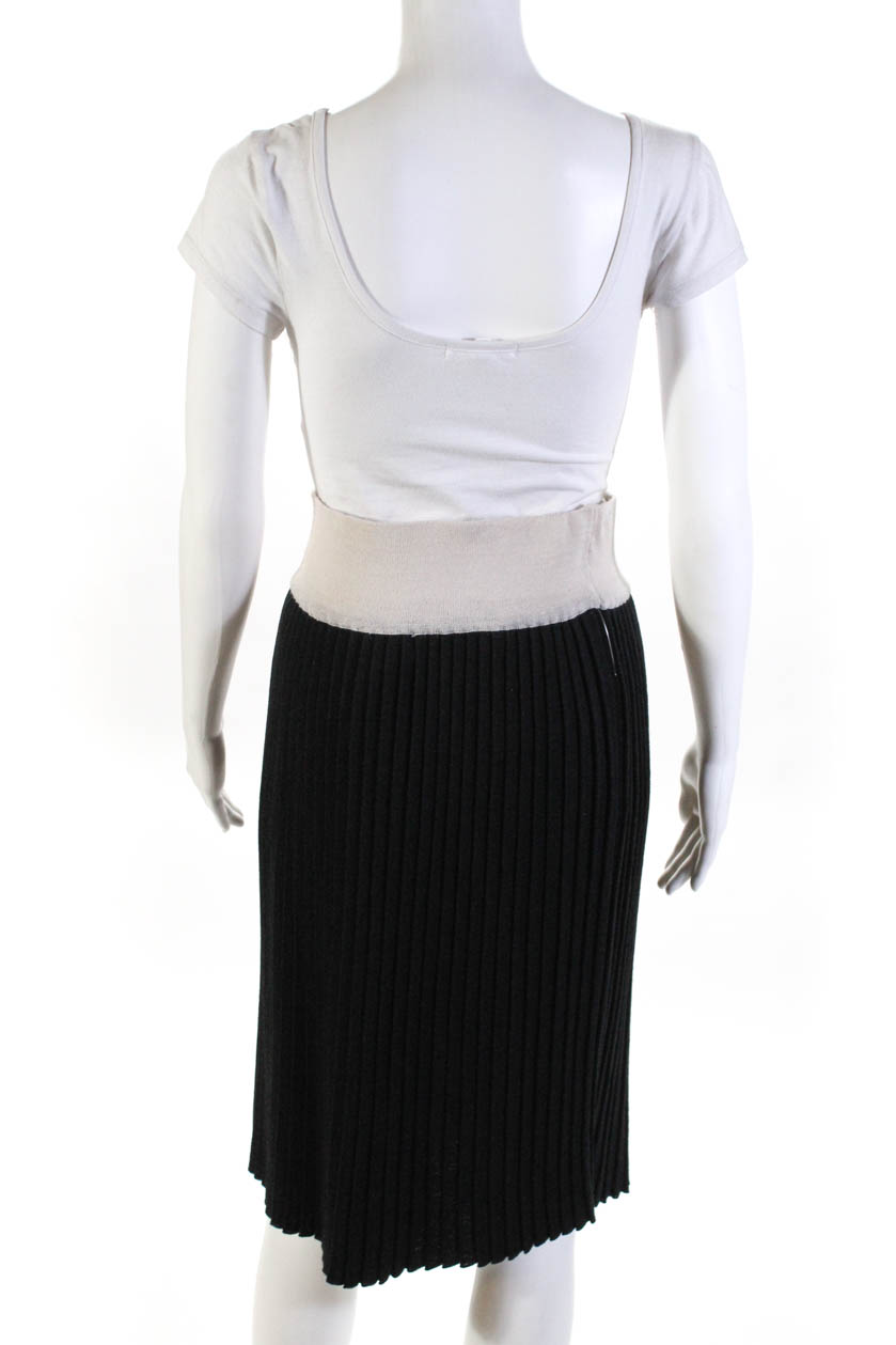 Soallure Womens Ribbed Knit Midi A Line Skirt Black Size Medium LL19LL ...