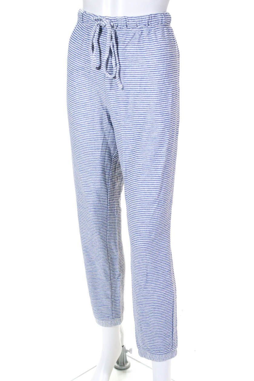 blue striped joggers