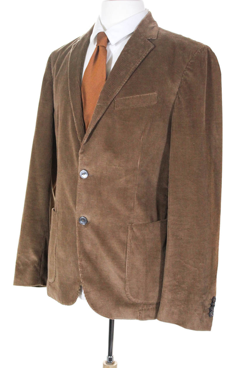 BOSS Hugo Boss Mens Corduroy Patch Pocket Sportcoat Brown Size 50 | eBay