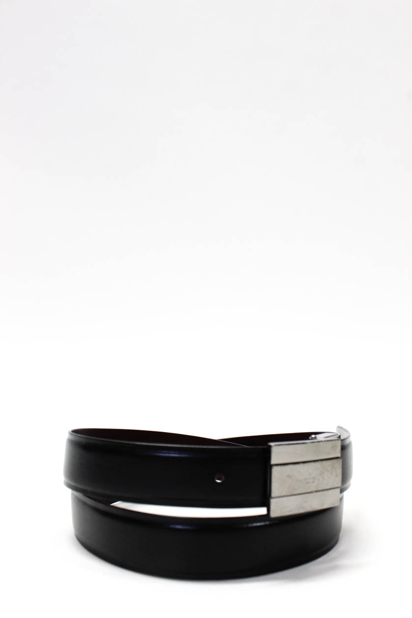 Gucci Womens Medium Width Logo Button Belt Black Leather Size 40 | eBay