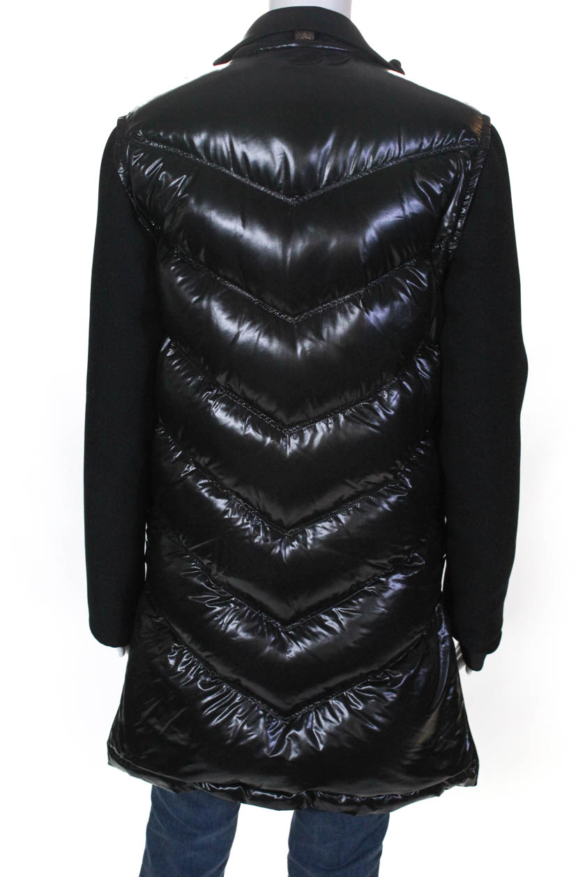 Louis Vuitton Womens Wool Long Sleeve Black Puffer Coat Size 34 ...