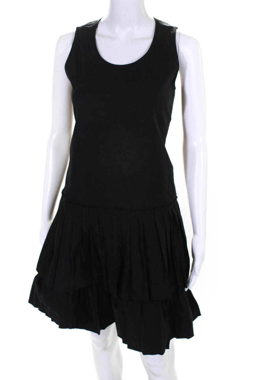 Theory Womens Sleeveless Pleated A Line Dress Black Size 4 | eBay