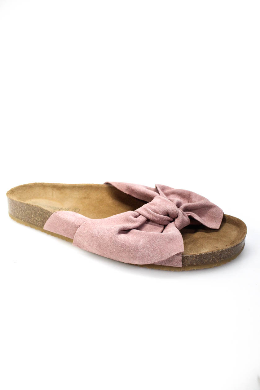 Jeffrey Campbell Womens Suede Bow Detail Slide On Sandals Pink Size 41 11 | eBay