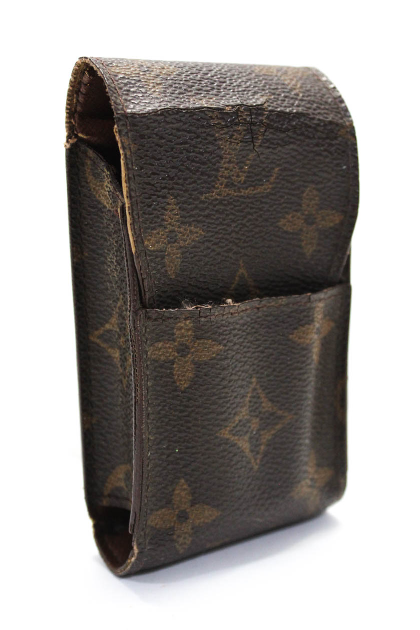 Louis Vuitton Unisex Cell Phone Case Brown Logo Print Leather | eBay