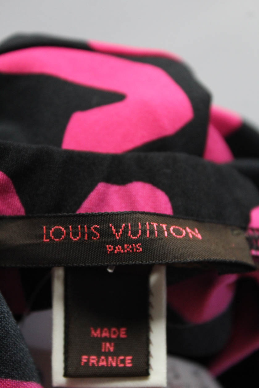Louis Vuitton Womens Graffiti Printed Leggings Black Hot Pink Size 42 Italian | eBay
