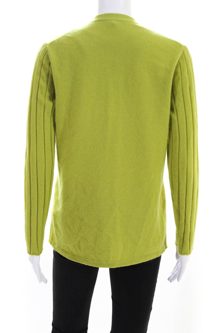 Lafayette 148 New York Womens Cashmere Cardigan Sweater Lime Green Size ...