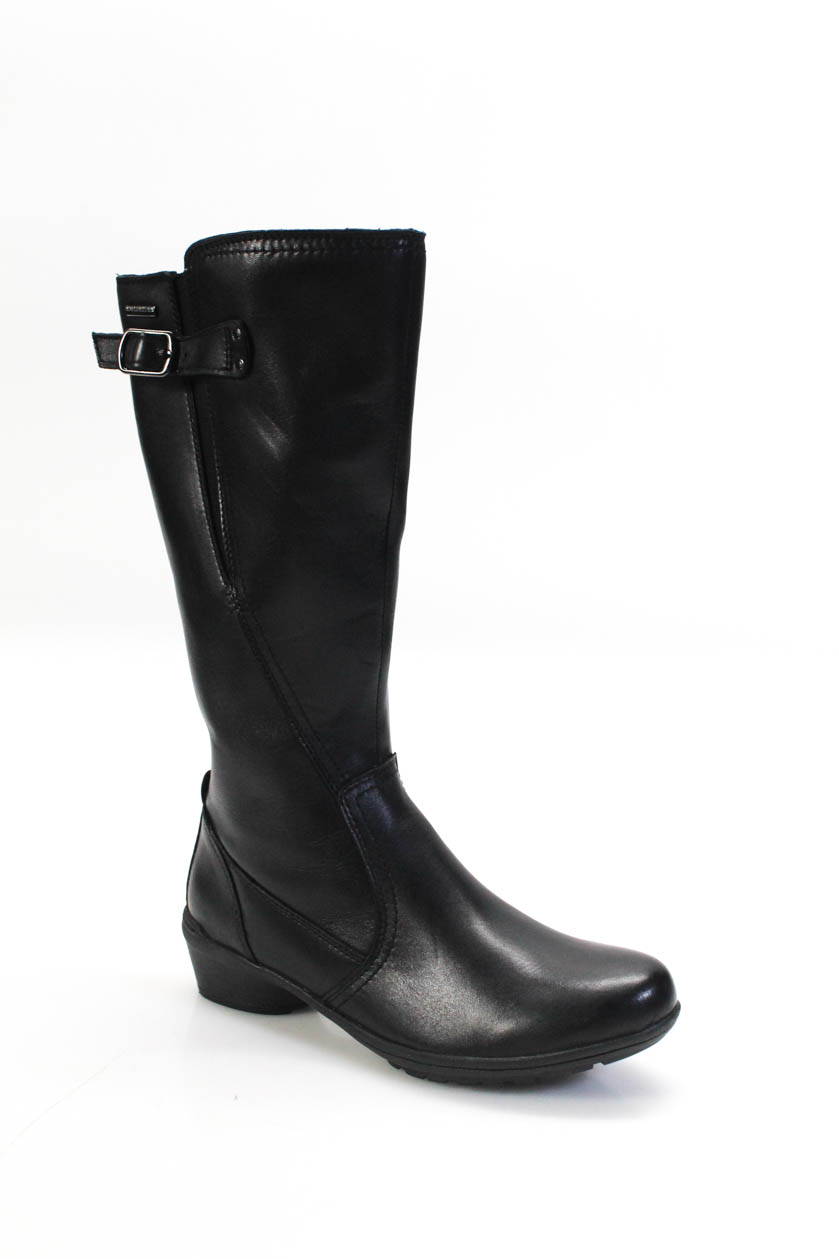 Rockport Womens Leather Hydro-Shield Lined Knee High Boots Black Size 6 ...