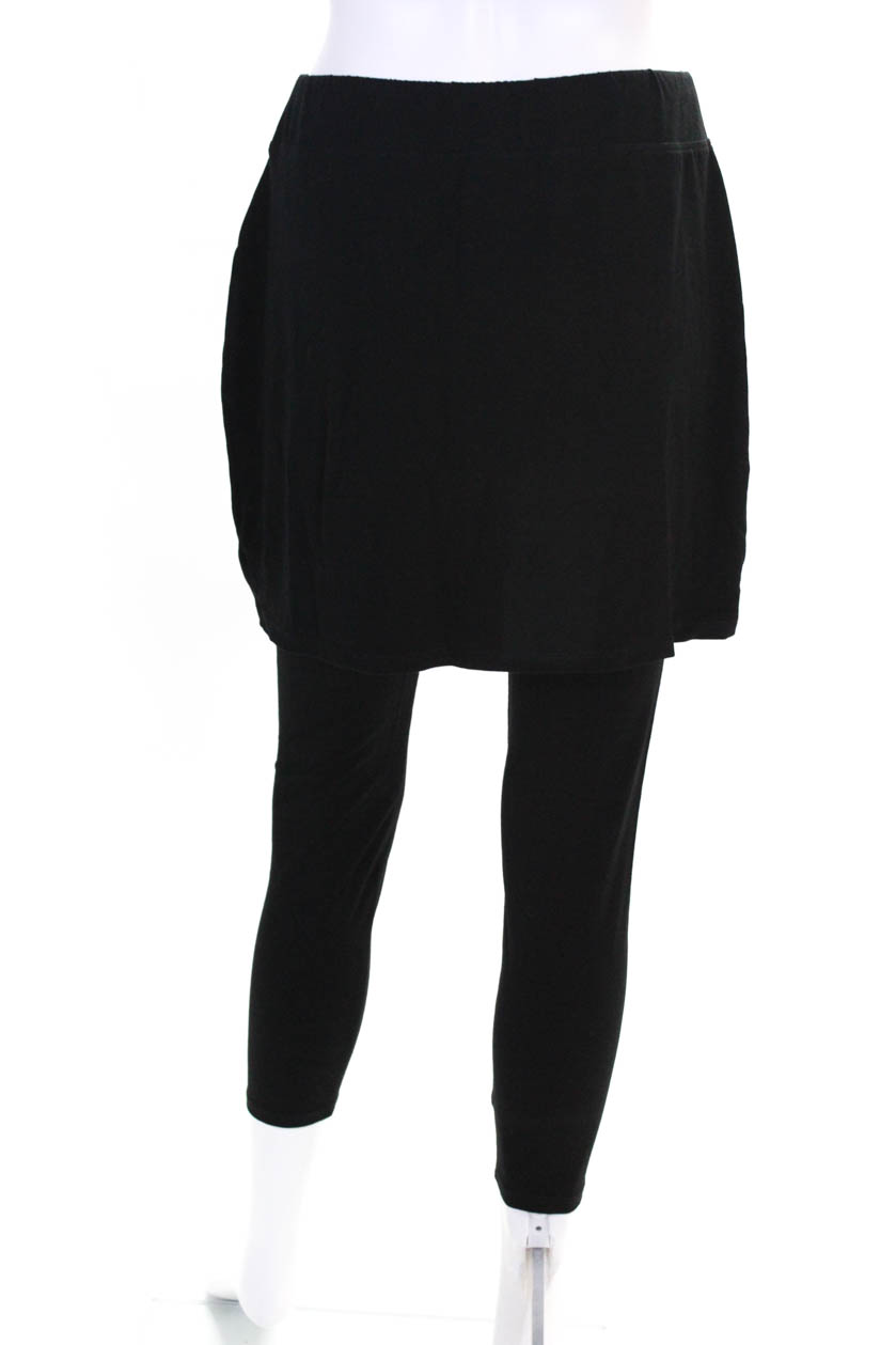 Eileen Fisher Womens Stretch Knit Skirt Leggings Black Size M | eBay