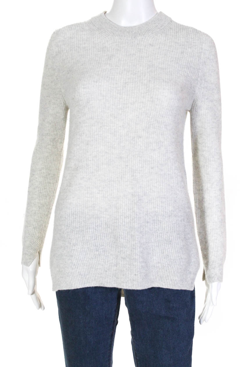 Rag & Bone Womens Cashmere Ribbed Sweater Gray Size Extra Extra Small ...