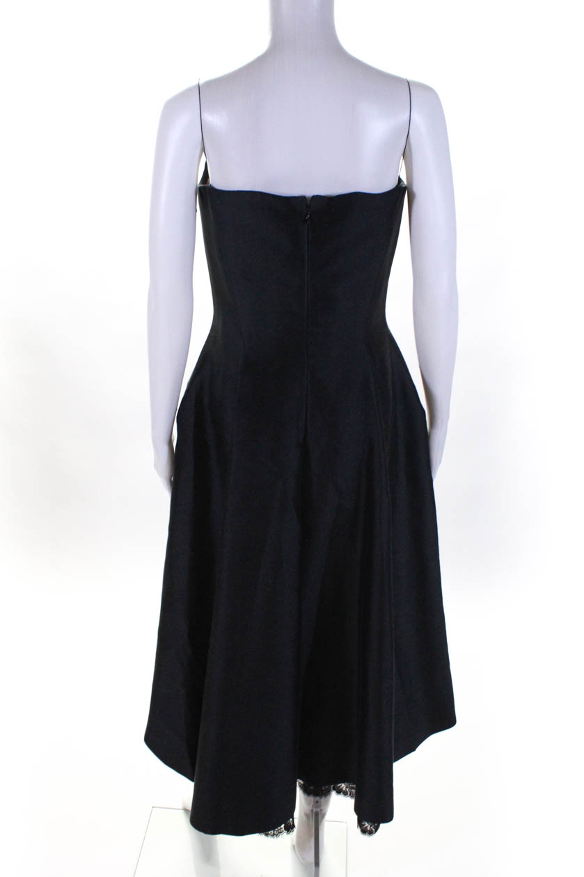 Peter Soronen Womens Corset Strapless Tea Length Dress Black Size 8 | eBay