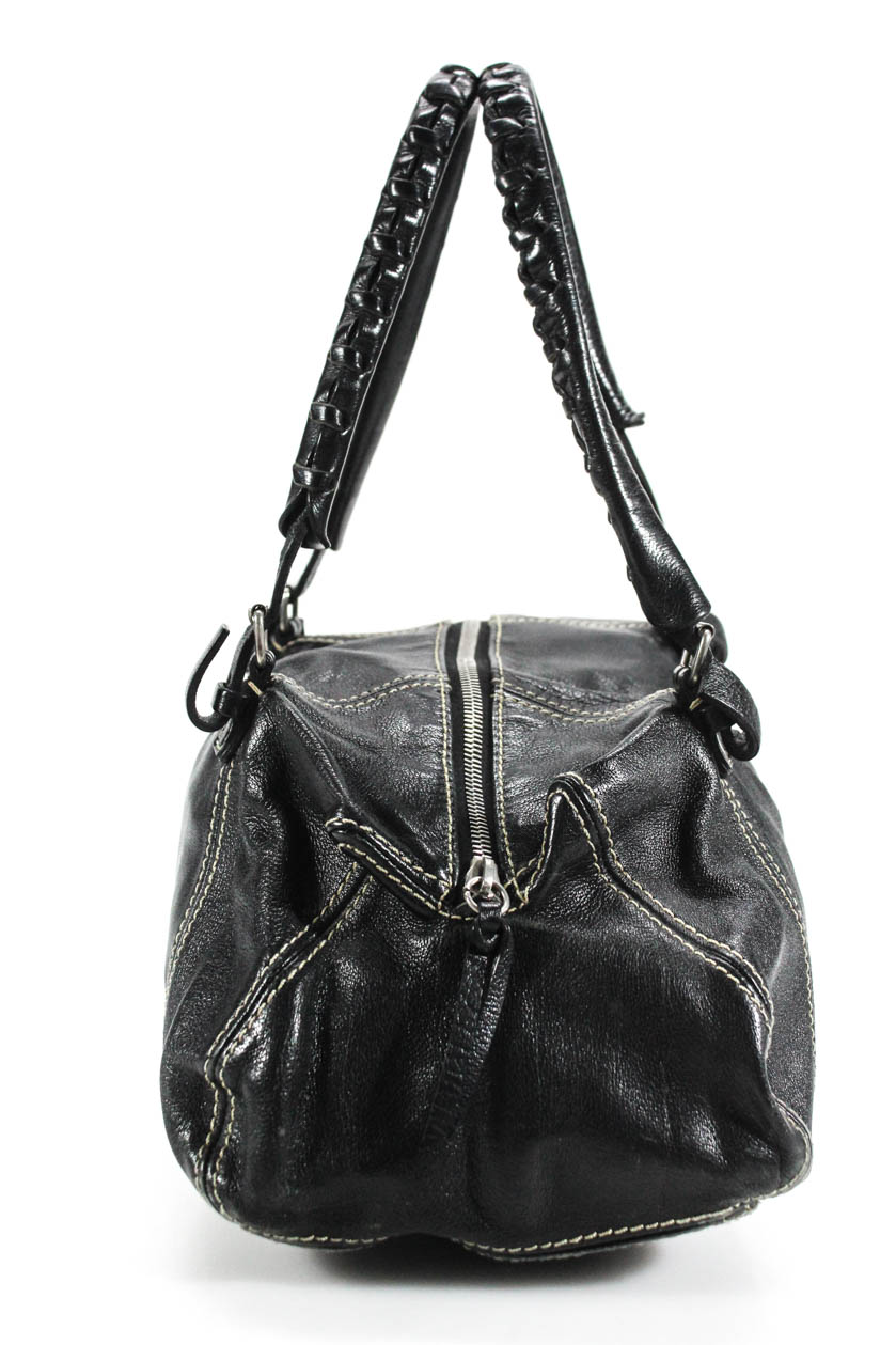 Miu Miu Leather Small Zipper Shoulder Bag Black | eBay