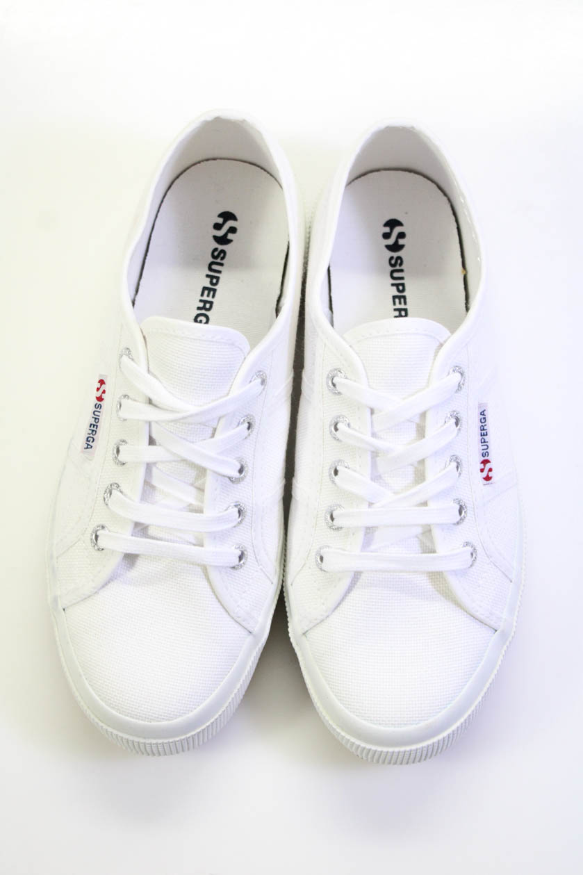 Superga Womens Canvas Arch Support Tennis Shoes Sneakers