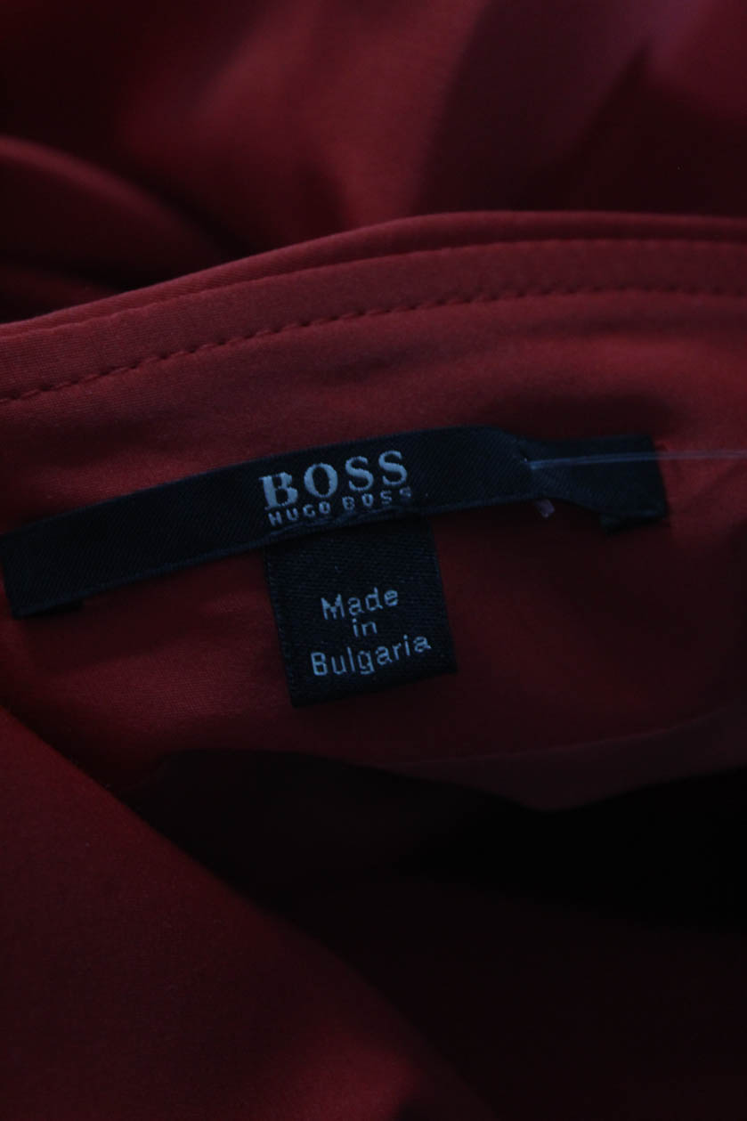 Boss Hugo Boss Women's Sleeveless V-Neck Shift Dress Red Size Medium | eBay
