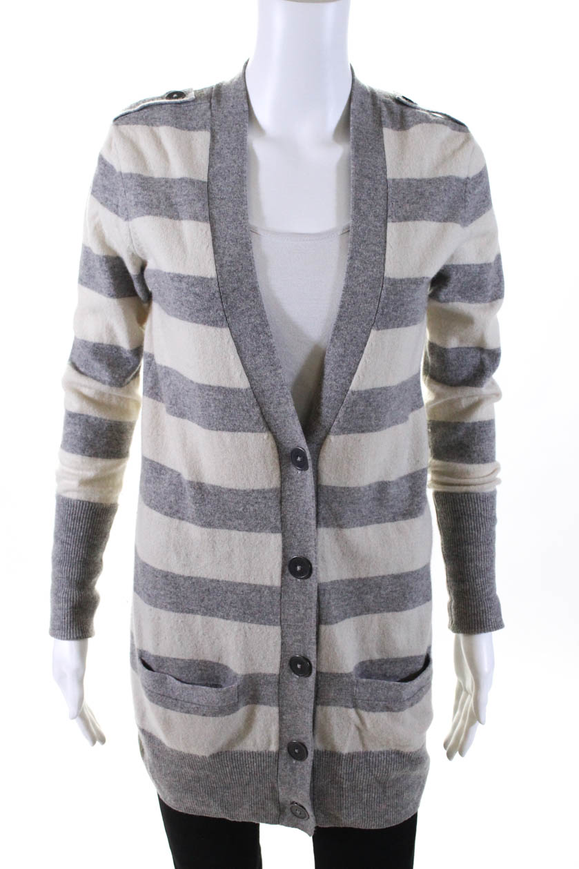 Vince Womens Cashmere Knee Length Sweater Cardigan Gray Size Extra ...