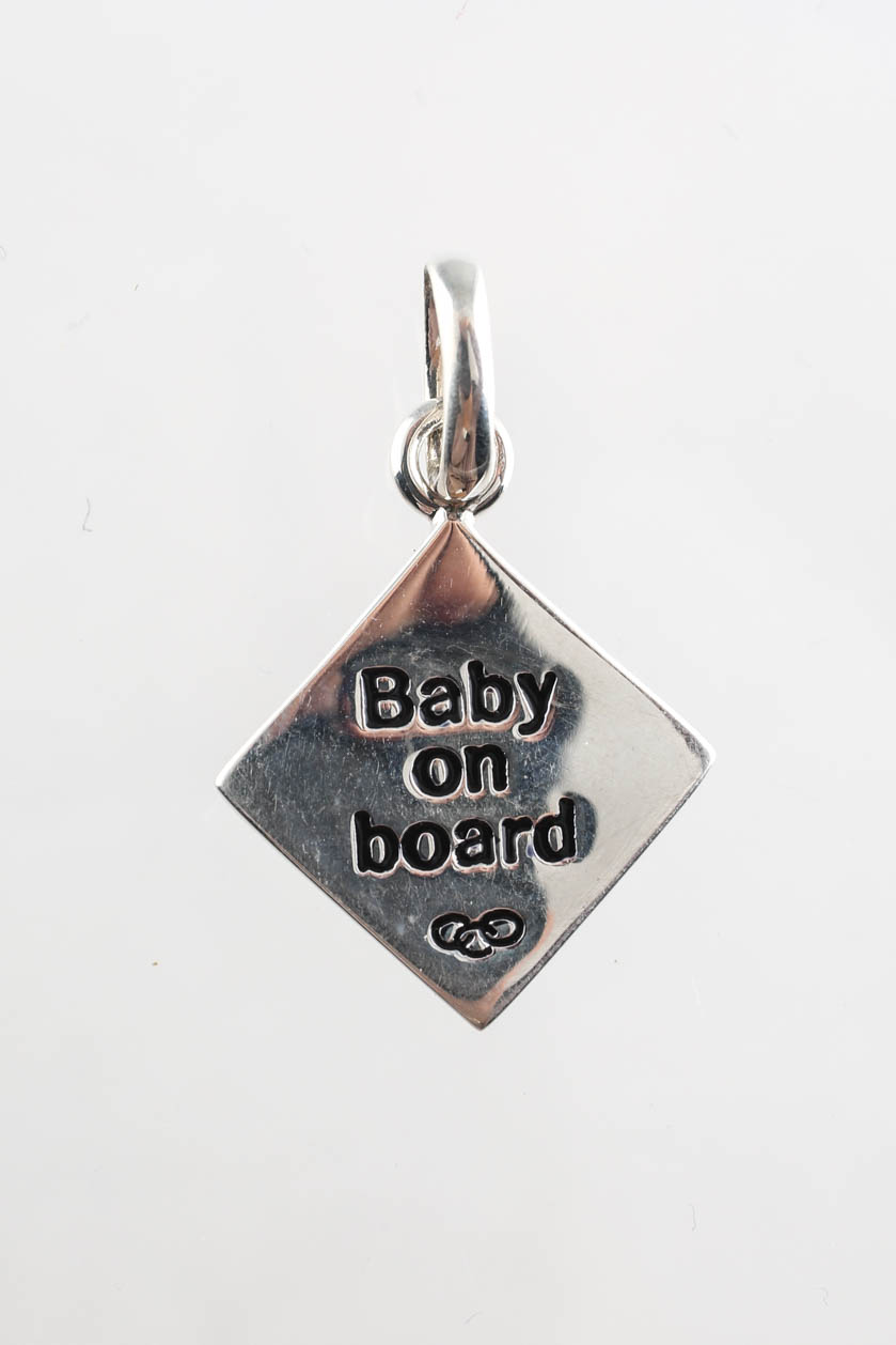 Links Of London Plata Bebe A Bordo Grabado Encanto Colgante Ebay