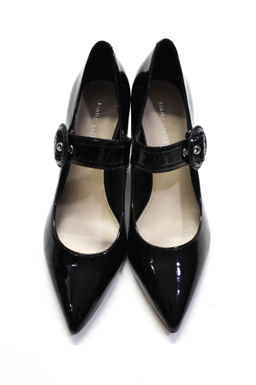 Marc Fisher Womens Pointed Toe Patent Leather Pumps Black Size 7.5 | eBay