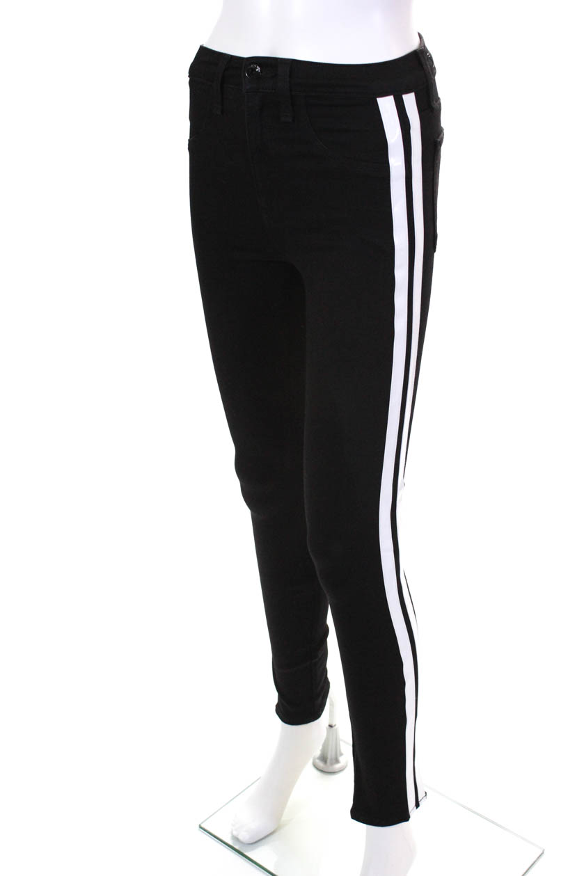 side stripe skinny pants