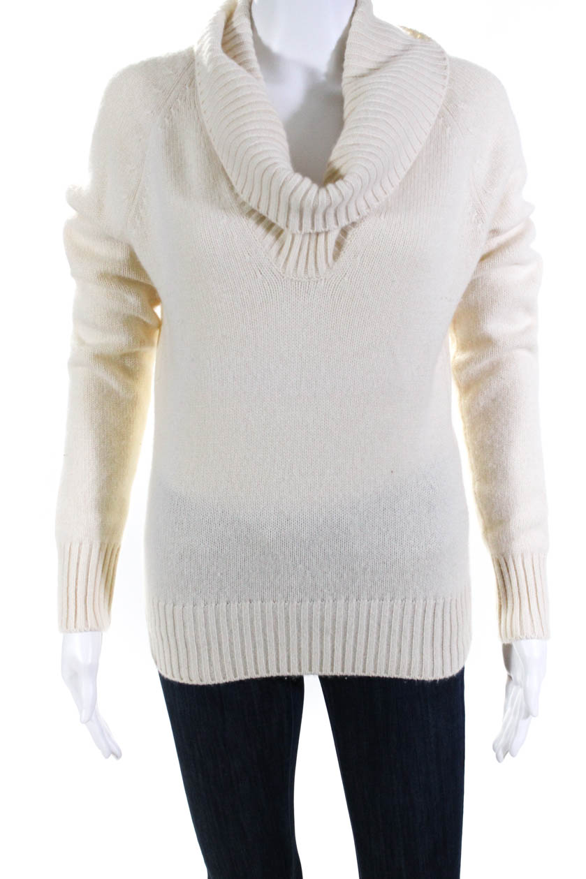 Celine Womens Cashmere Cowl Neck Sweater Cream Size Medium | eBay