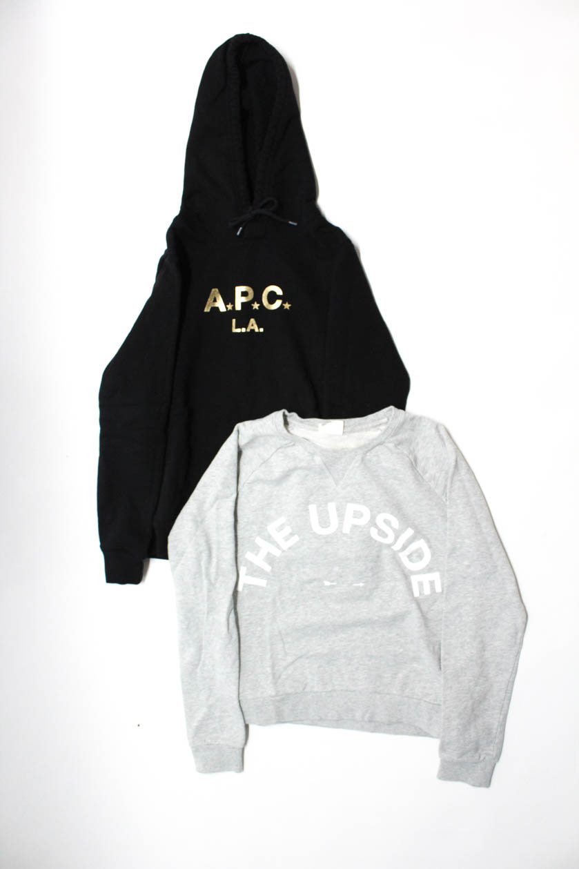 Download APC The Upside Womens Hooded Crewneck Sweatshirts Black ...