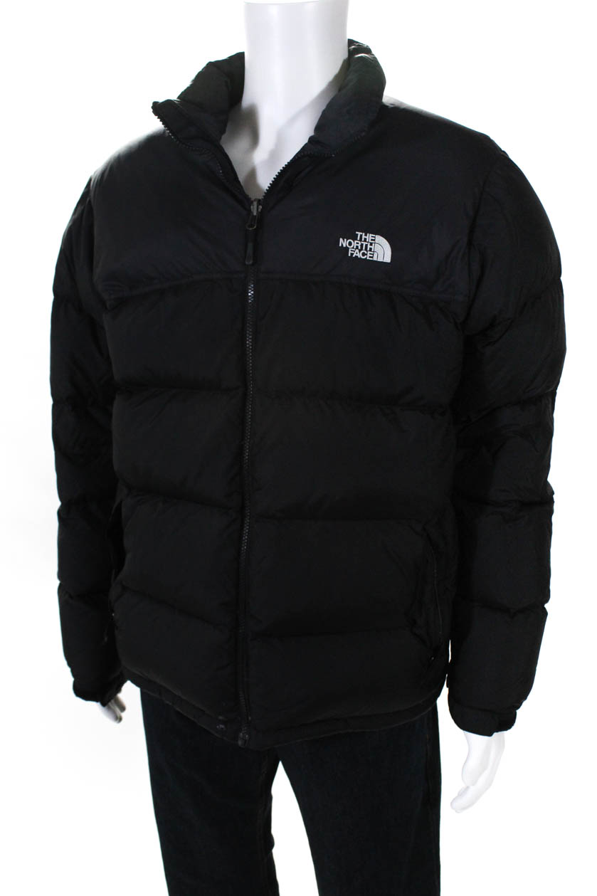 Download The North Face Mens Down Mock Neck Zip Up Puffer Jacket Black Size L | eBay