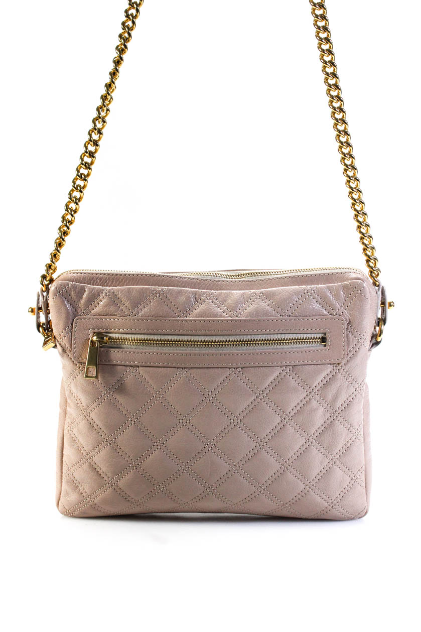 Marc Jacobs Medium Quilted Leather Gold Chain Shoulder Handbag Pink | eBay