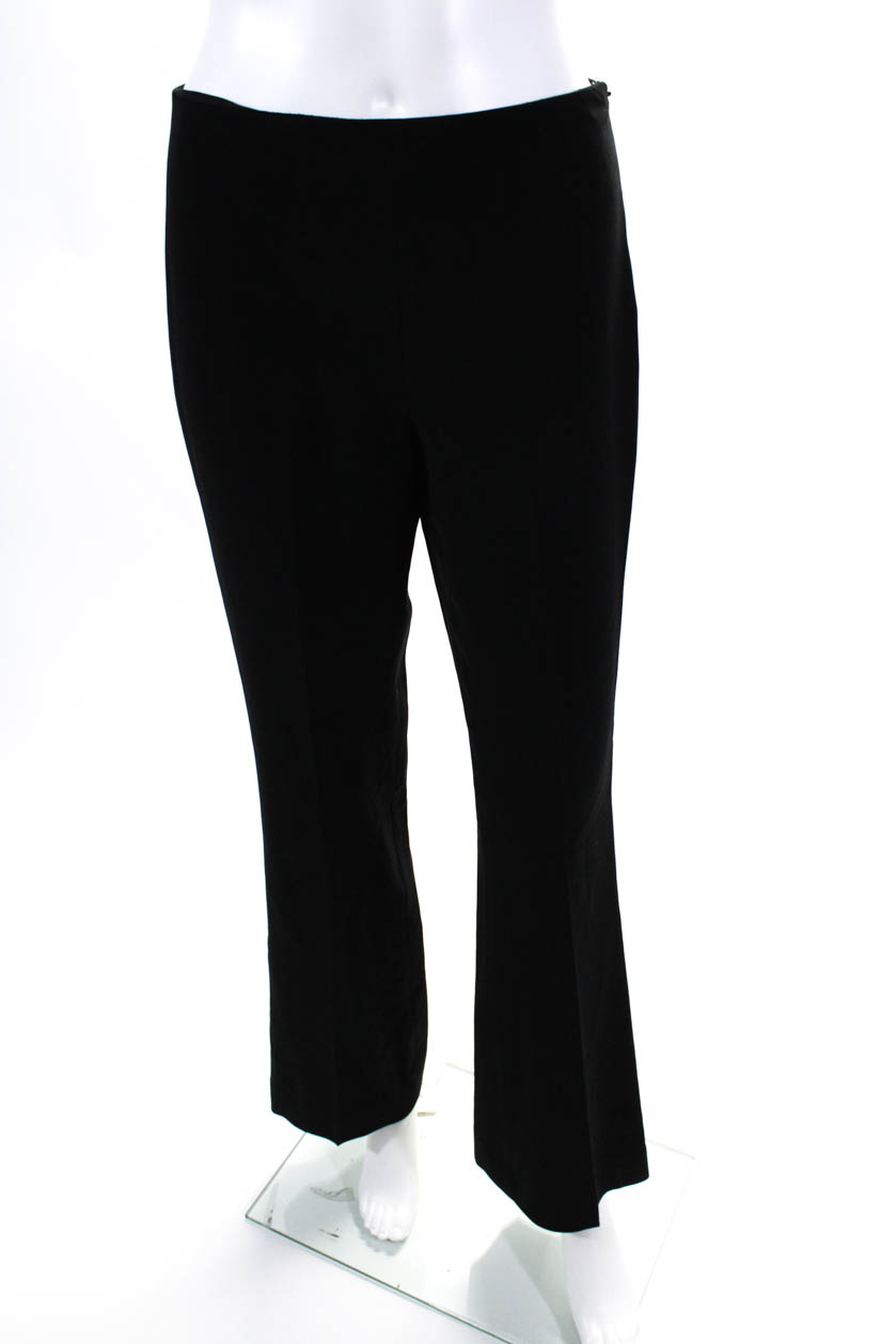 Theory Womens Side Zipper Pleated Trouser Pants Black Size 0 | eBay