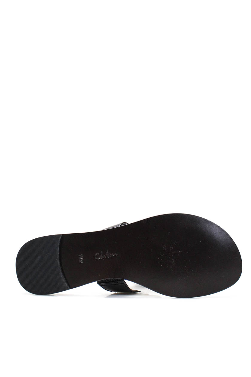 womens patent leather flip flops