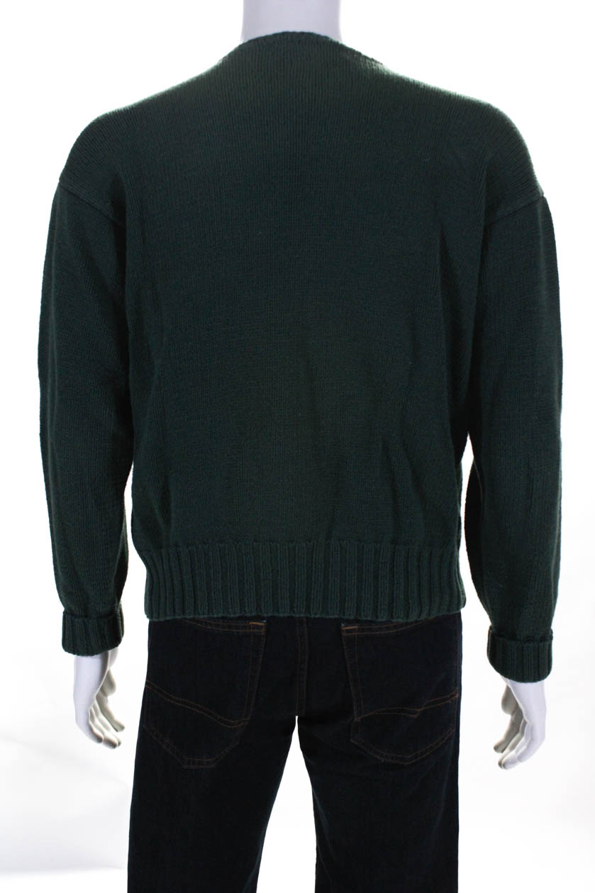 Polo Ralph Lauren Mens Teddy Bear Crewneck Sweater Green Size Medium | eBay
