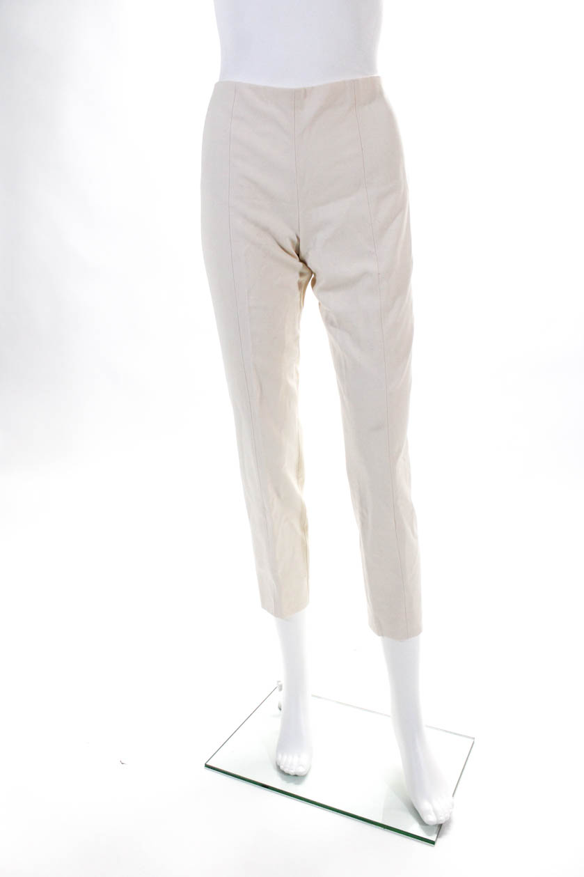 The Row Womens High Rise Straight Leg Dress Pants Cream Size 6 | eBay