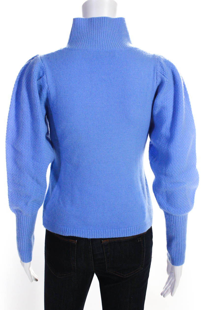 Diane Von Furstenberg Womens Wool Long Sleeve Turtleneck Sweater Blue ...