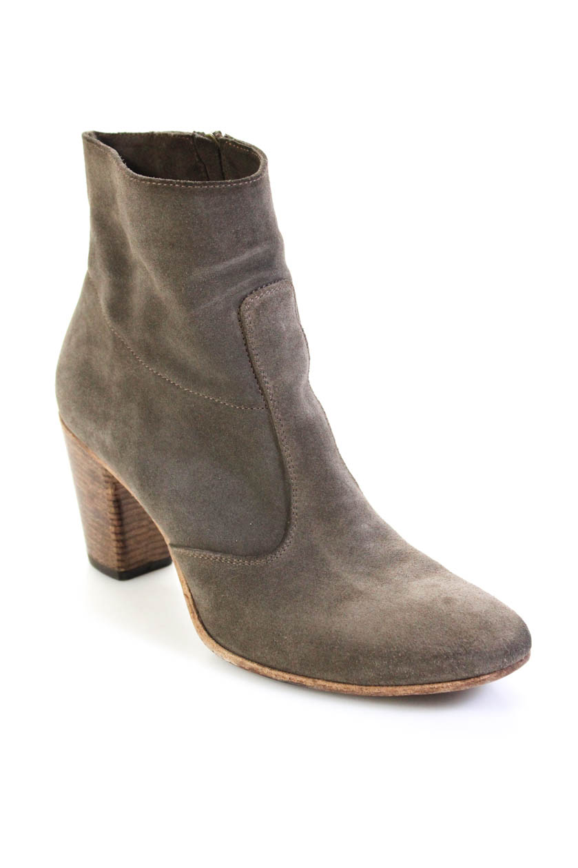 Alberto Fermani Women Leather Toe Diva Ankle Boots Tortora Brown Size 9.5 | Inox Wind