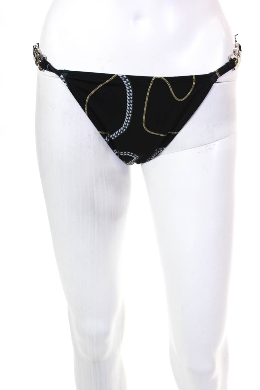 Beth Richards Womens Stretch Linx Bikini Bottoms Chain Black Size M | eBay