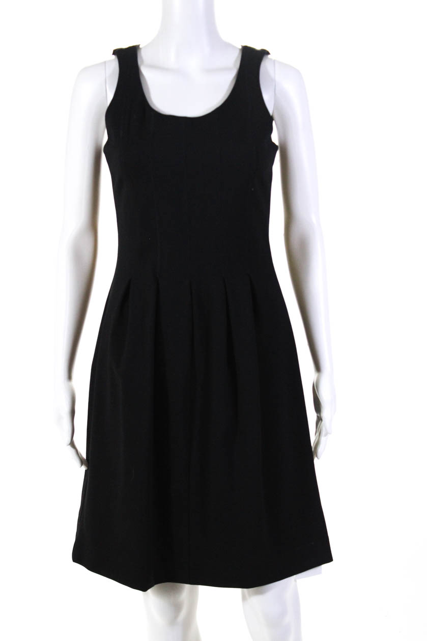 J Crew Womens Sleeveless Scoop Neck A Line Dress Black Size 2 | eBay
