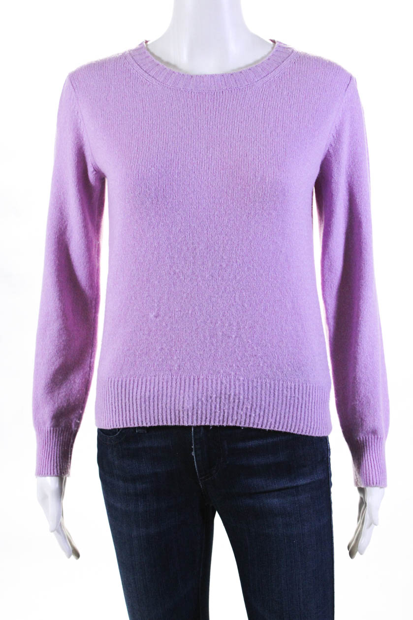 A.P.C. Womens Long Sleeve Crew Neck Wool Sweater Top Purple Size XS | eBay