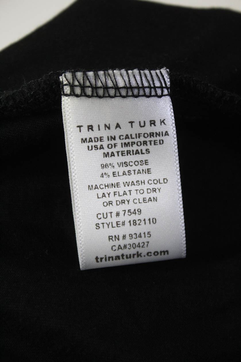 Trina Turk Womens Tajo Must Have Jersey Top with Tassels