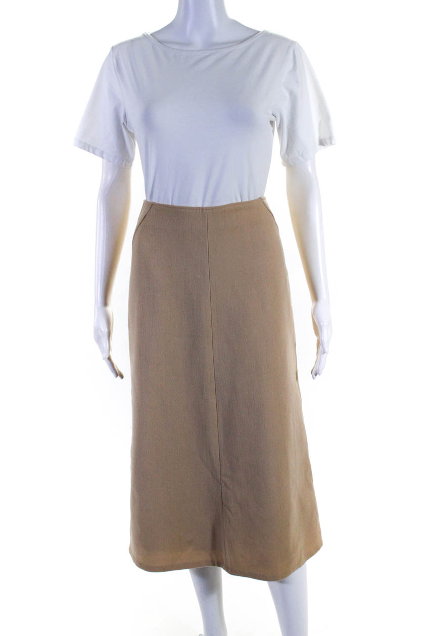 Chanel A Line Lined Long Skirt Beige Size 40 | eBay