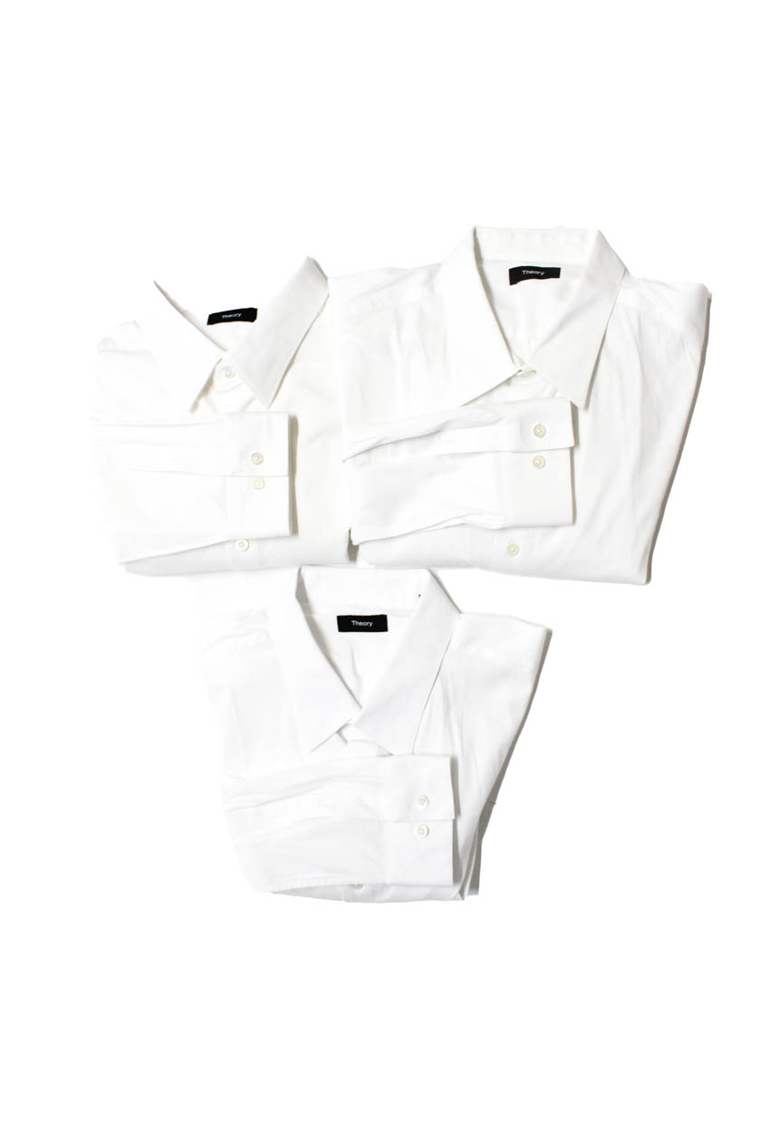 Theory Men's Button Down Dress Shirts White Size XXL Lot 3 | eBay