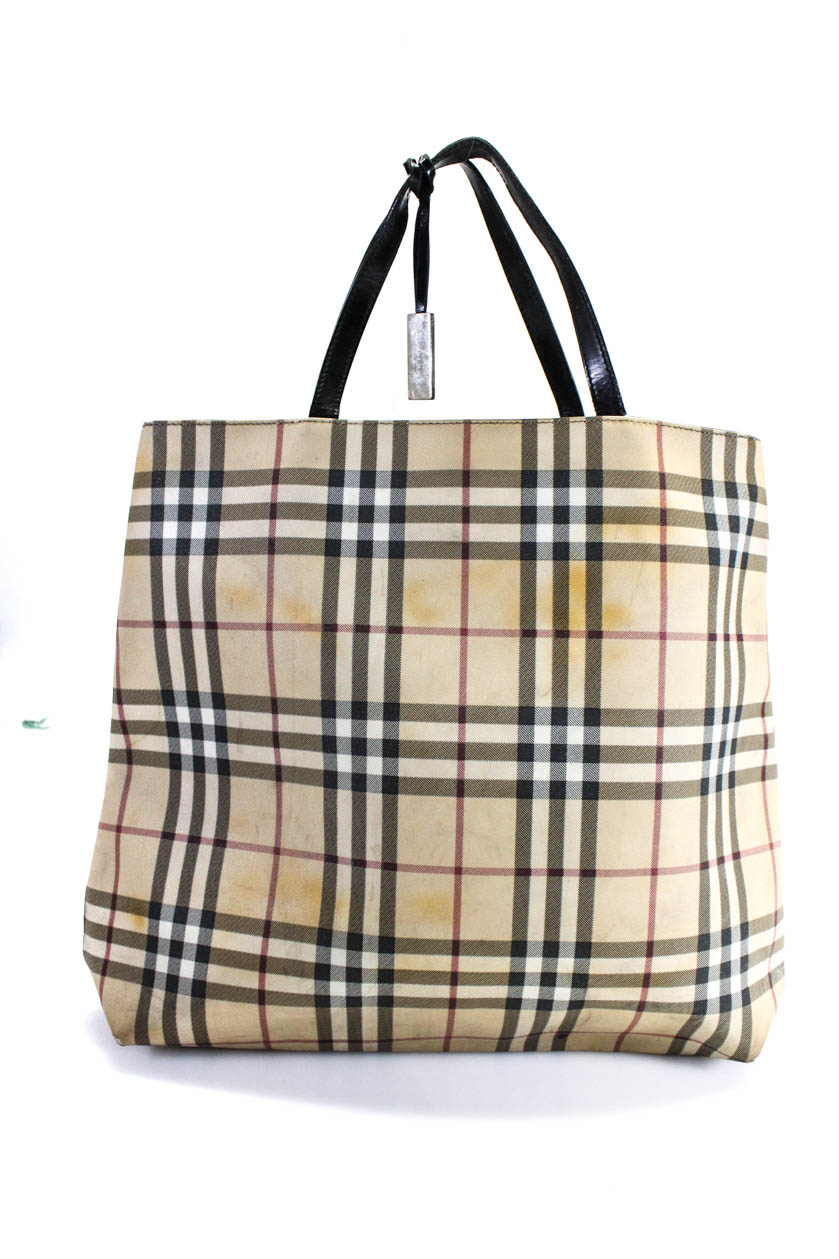 Burberry London Women's Nova Check Tote Bag Beige