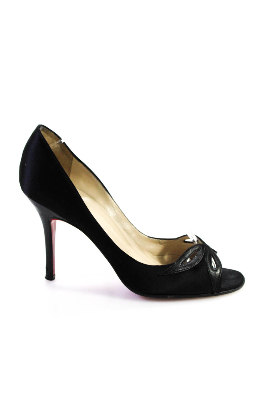 Christian Louboutin - Authenticated Heel - Velvet Black for Women, Never Worn, with Tag